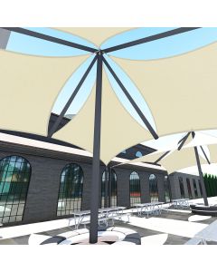 TANG Sunshades Depot TN BL BW LGY LGE Rectangle Super Ring Sun Shade Sail Canopy Structure, Super Durable Heavy Duty, Reinforced Corners, Edges & 260 GSM Permeable Fabric - Customizable with Size and Color