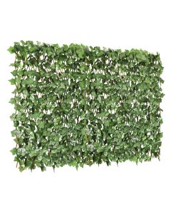 Bynbbur Expandable Privacy Fence Greenery 4PCS Faux Ivy Privacy Screen Fences Lattice Panels, Artificial Leaf Fence Cover Boxwood Hedge Wall for Outdoor Balcony Wedding, Ivy Leaves Single Side