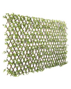 TANG 4PC Artificial Leaf Expandable Privacy Fence Screen, Faux Boxwood Stretchable Lattice Panels for Patio Backyard Balcony Screens Greenery Wall Decoration, Buxus Leaves