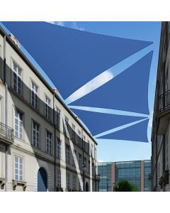 TANG 24' x 24' x 24' Sun Shade Sail Triangle Shade Canopy Patio Cover UV Block Permeable Cloth Fabric for Pergola Backyard Porch Deck Garden Carport Awning Outdoor Activity, Blue