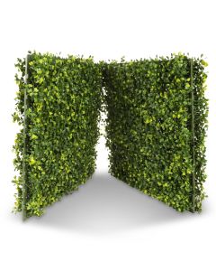 Bynbbur 9PCS 18"x18" Artificial Panel Hard Base Fence Privacy Screen Evergreen Wall for Patio Indoor Outdoor Garden Wedding Décor, Milan Double Side