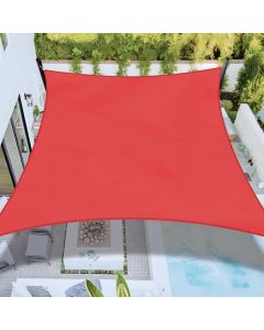 Bynbbur Sun Shade Sail 10'x15' Rectangle Shade Cloth for Garden, Permeable Shade Canopy Outdoor Patio Covers for Pergola Backyard Deck Outside Activity, Red