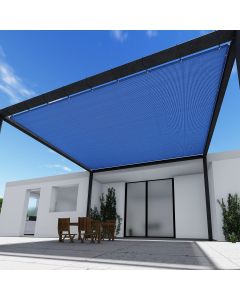 TANG 24' x 40' Shade Cloth with Grommets, Sun Shade Sail Rectangle Straight Side, UV Blocker Fabric Patio Canopy for Deck Carport Backyard Pergola Cover, Blue