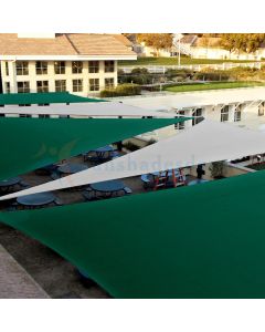 TANG Triangle Sun Shade Sail 28'x28'x28' Sunshades Canopy with Hardware Kit, UV Block Shade Cloth Fabric Pergolas Cover for Outdoor Patio Deck Garden Backyard, Green