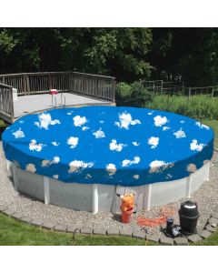 TANG 23' ft Round Pool Covers for 20 Feet Round Pool Above Ground Tank Spa Pool Covers Leaf Winter Waterproof Covers Wire Rope Hemmed All Edges 3ft Overlap, Trampoline Cover