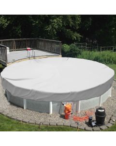 TANG 23' ft Round Pool Covers for 20 Feet Round Pool Above Ground Tank Spa Pool Covers Leaf Winter Waterproof Covers Wire Rope Hemmed All Edges 3ft Overlap, Trampoline Cover