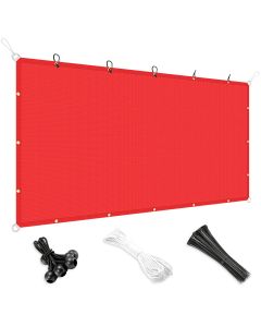 Bynbbur 2' x 2' Sun Shade Cloth with Grommets 90% Pergola Cover Shade Sail Canopy Outdoor Awnings for Patio Garden Deck Privacy Screen, Red