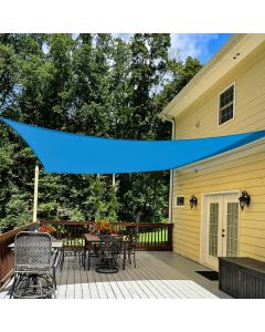 TANG 16' x 20' Sun Shade Sail Rectangle Outdoor Canopy UV Block Sunshades for Patio, Square Shade Cloth for Backyard Porch Deck Garden Pergola Cover, Blue