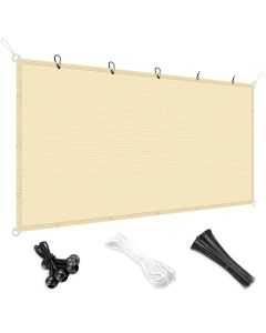 Bynbbur Sun Shade Cloth with Grommets 2-10FT - Customizable with Size and Color