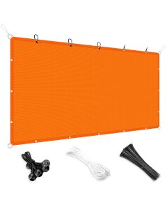 Bynbbur 2' x 2' Sun Shade Cloth with Grommets 90% Pergola Cover Shade Sail Canopy Outdoor Awnings for Patio Garden Deck Privacy Screen, Orange