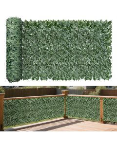 Bynbbur 3' x 2' Artificial Ivy Fence Privacy Screen Roll, Faux Greenery Backdrop Hedge Wall Panels Leaf Vine Decoration for Balcony Wedding Party Outdoor Garden Backyard, Green Laurel